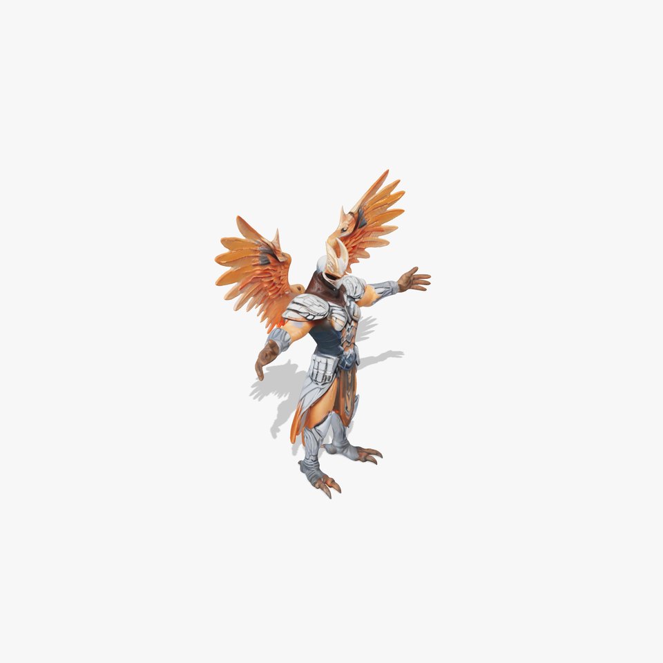 Avian Armored Warrior  Majestic Bird Character Model